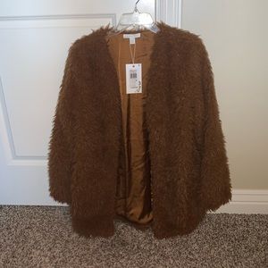 Chelsea and violet brown furry jacket